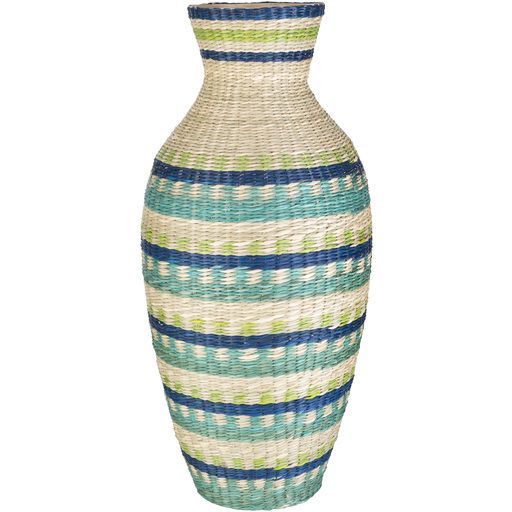 Natural Woven Jewel Tone Vase