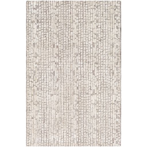 Taupe 4'x6' Hand Tufted Rug