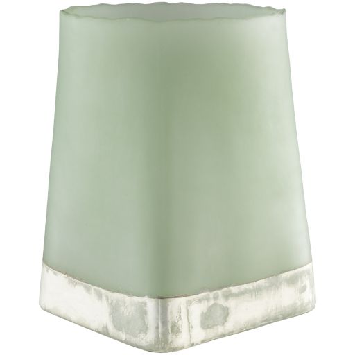 Mint Colored Hurricane Glass