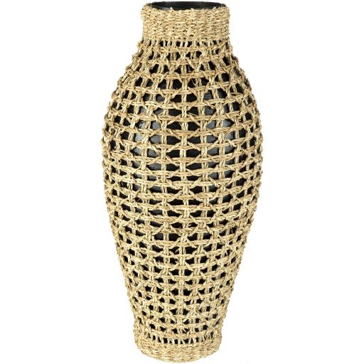 Bamboo & Seaglass Floor Vase