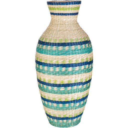 Emerald Dark Blue & Lime Vase
