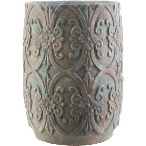 Denim & Camel Ceramic Planter