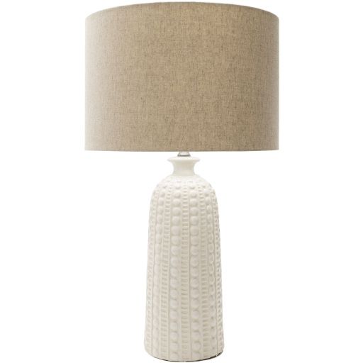 White Textured Ceramic Lamp