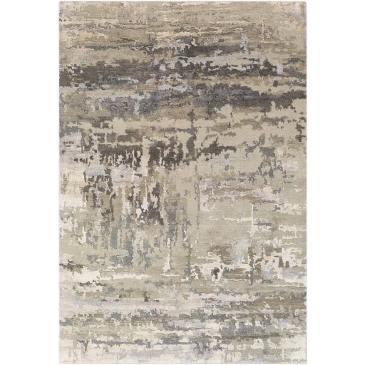 Gray, Ivory, and Camel Rug