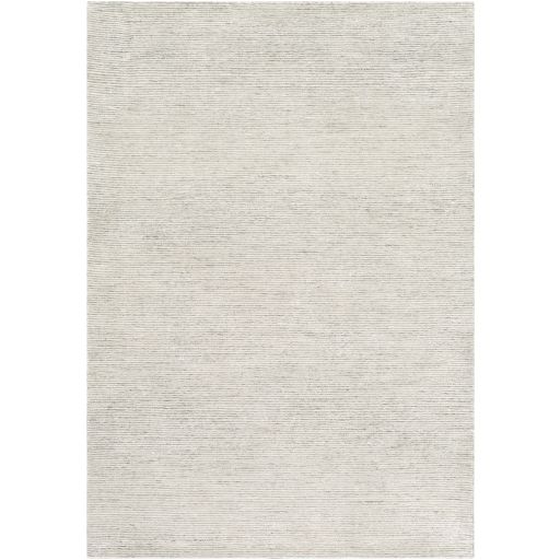 Grey and Cream Wool 5'x7'6" Rug