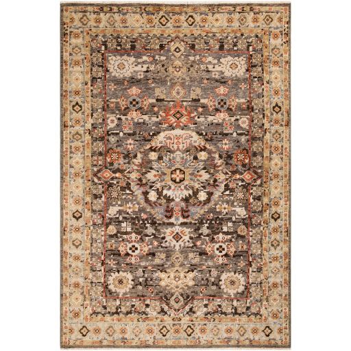 Brick Red & Cream Area Rug