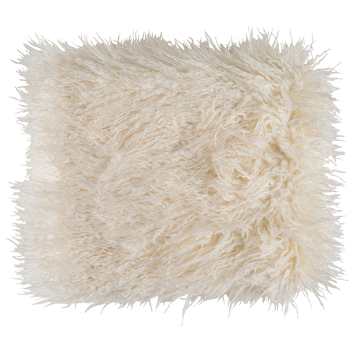 Cream Mongolian Long Hair Throw