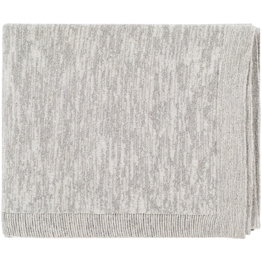 Light Grey Cotton Knitted Throw