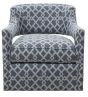 Indigo Patterned Swivel Chair