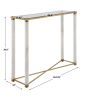 White Pillar Leg Console Table