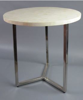 Camel Bone Inlay Side Table