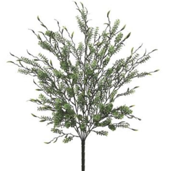 21" Green Mixed Mini Leaf Bush