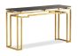 Tiered Bronze Stone Top Console