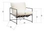 Iron Frame White Accent Chair