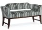 Blue Pattern Upholstered Bench