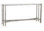 Faux Bois Metal Console Table