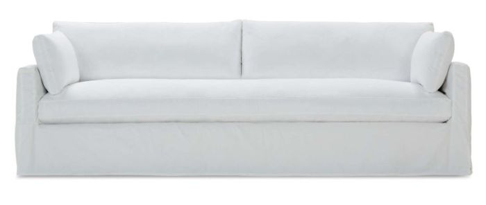 White Slipcover Extra Long Sofa