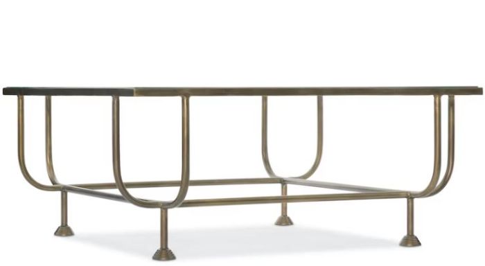 Square Glass Top Cocktail Table