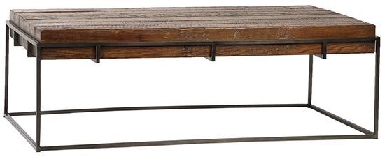 Iron and Wood Coffee Table