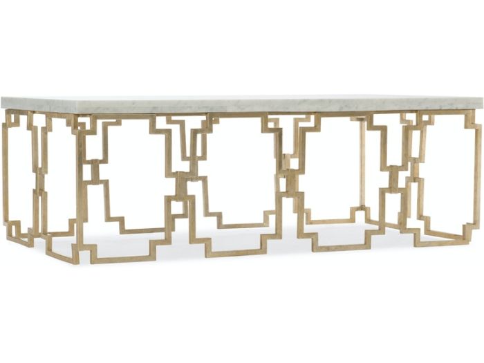 White Travertine Cocktail Table