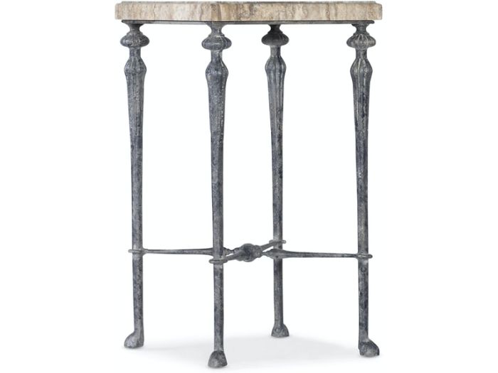 Gray Travertine Side Table