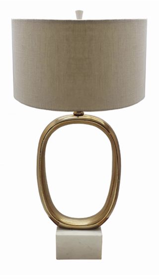 Brass Oval Shaped Aluminum Lamp