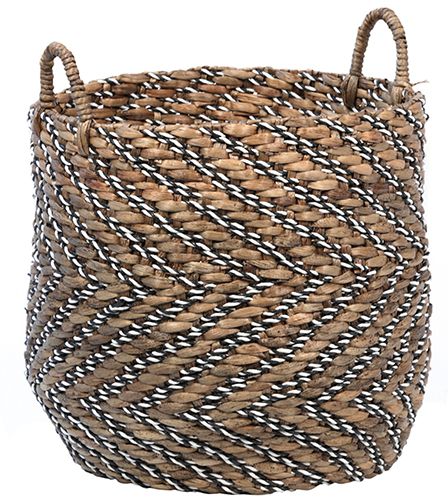 Large Chevron Woven Basket