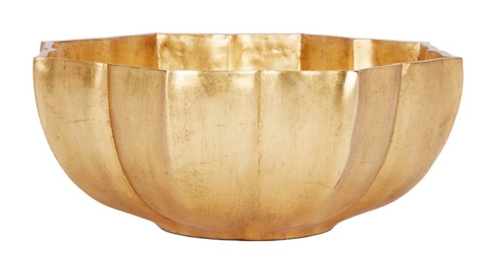 Gold Leaf Concaved Bowl