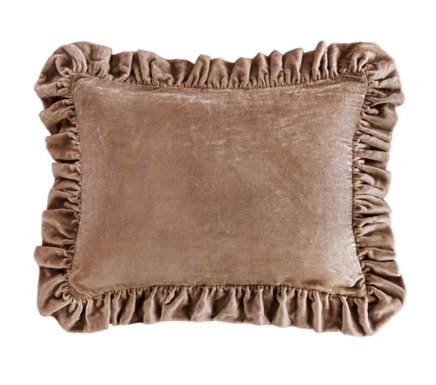 Rose Ruffled Oblong Pillow