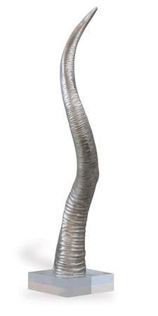 Silver Safari Horn Sculpture
