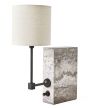Mini Travertine & Bronze Lamp