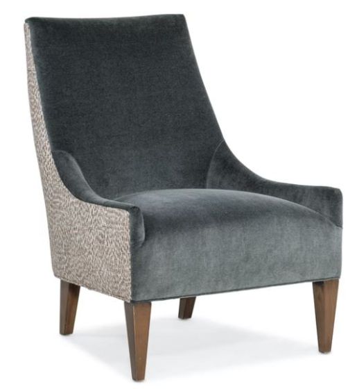 Dove Grey Print Back Chair