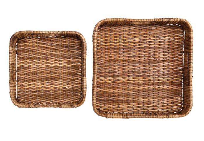 Small Handwoven Rattan Tray