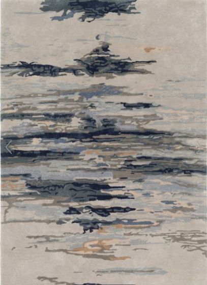 Ink Blue & Beige Rug