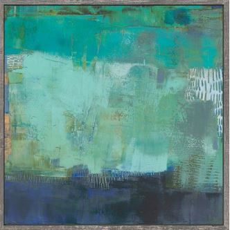 Teal, Aqua, and Navy Abstract