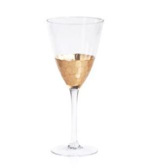 Red Wine Gold Leaf Glass