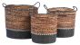 Large Black Trim Woven Basket
