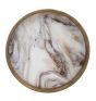 Large Marble & Wood Round Tray