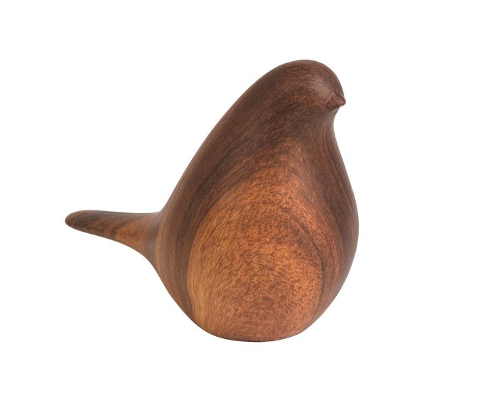 Walnut Grain Ceramic Bird