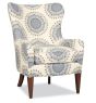 Blue Floral Nikko Wing Chair