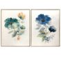 Floral Painting w/ Silver Foil