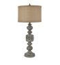 Grey Distressed Resin Lamp