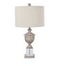 Grey Wash Resin Urn Lamp