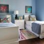 Blue and Gold Leaf Table Lamp