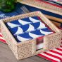 Luncheon White Rattan Holder
