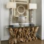 Rustic Grey Spire Buffet Lamp