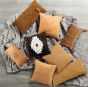 Black Suede Lumbar Pillow