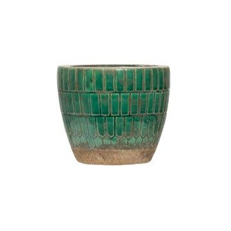 Green Terra-cotta Tiled Planter
