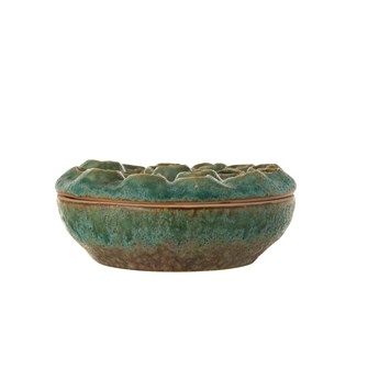 Stoneware Lotus Vase Turquoise
