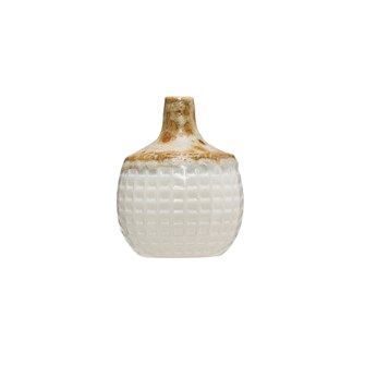 Stoneware Basket Weave Vase